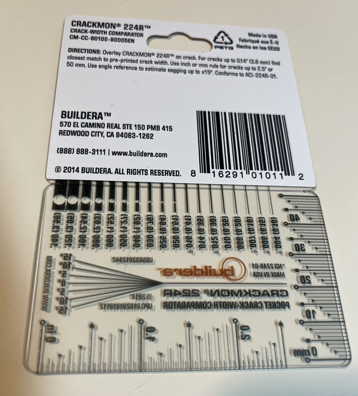 CRACKMON® 224R Crack Width Comparator Gauge (ACI 224R-01 Compliant) gallery