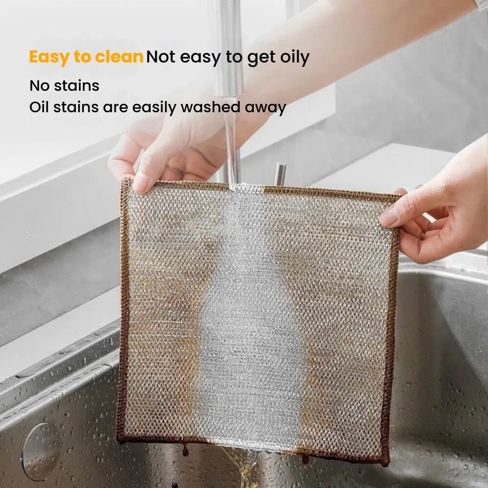 32 Pcs Non-Scratch Dishwashing Cloth Mesh Knit Cleaning Cloth For Kitchen gallery