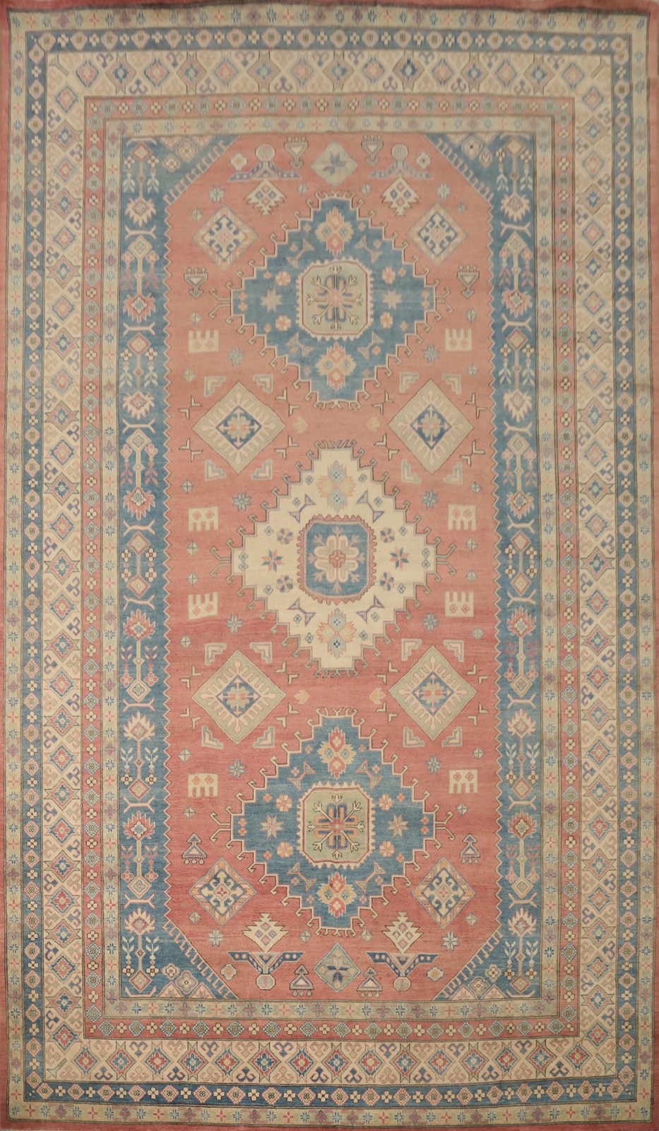 Vegetable Dye Kazak Rug 10x16 Ft Handmade Oriental Wool Carpet Traditional Rug gallery