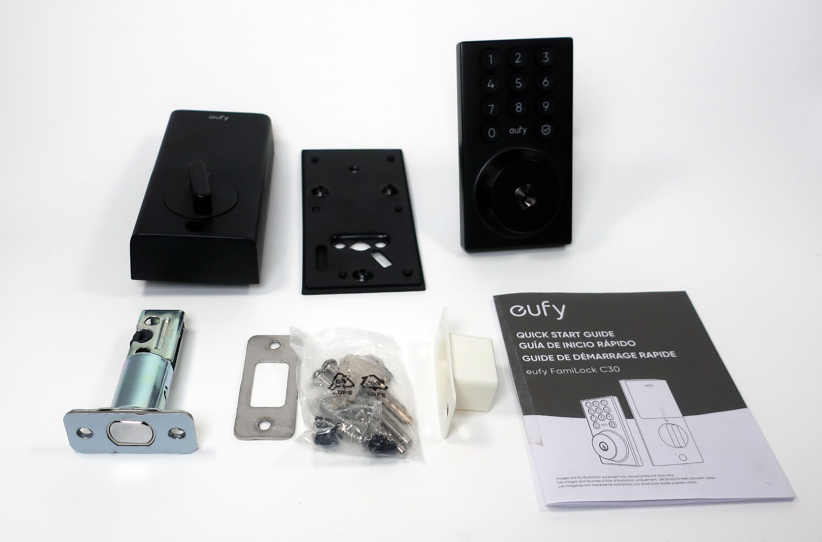 Eufy C30 Combination Keypad Smart Lock Wi-Fi Bluetooth App Control Alexa Black gallery