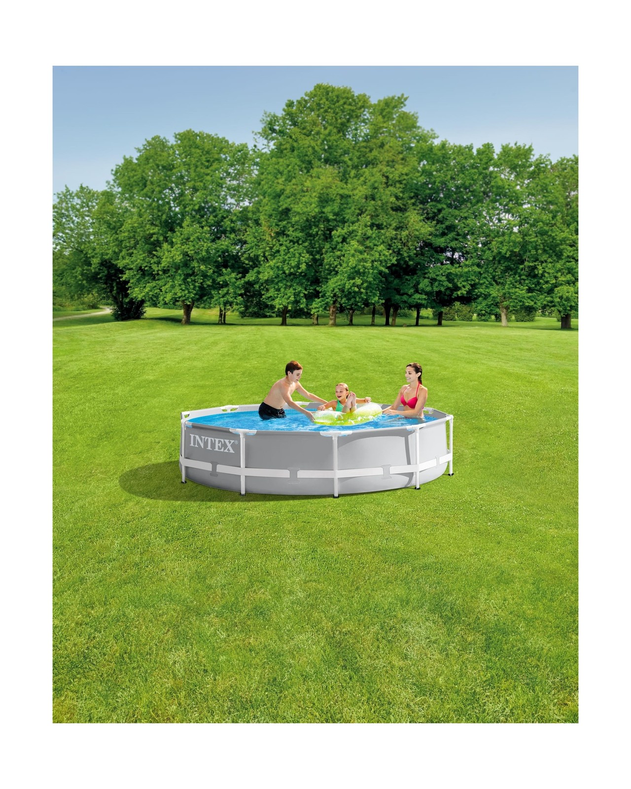 INTEX 26700EH Prism Frame Premium Above Ground Swimming Pool: 10ft x 30in – gallery