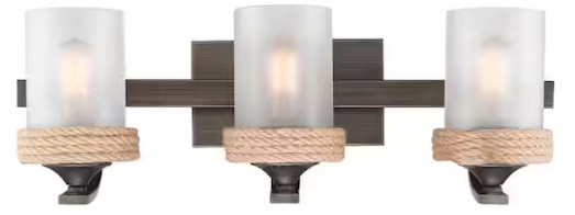 Golden Lighting Chatham 3-Light Gunmetal Bronze Bath Vanity Light gallery