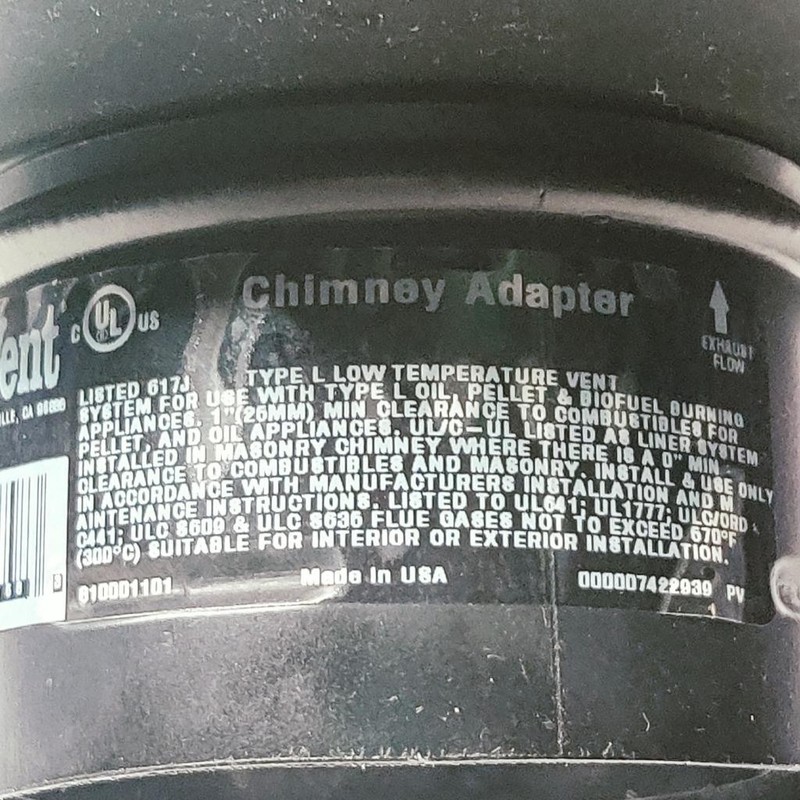DuraVent chimney adaptor 3PVP - X6 gallery