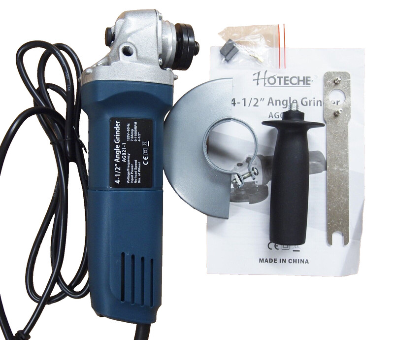 Hoteche 4-1/2" Electric Variable Speed Angle Grinder 750W P800421A gallery