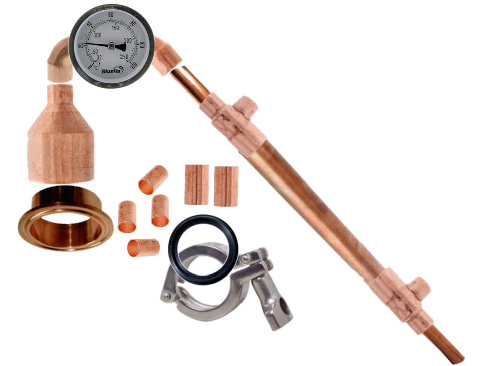 DIY Pot Still Kit Copper Pipe Moonshine Distilling Fits Beer Keg or Robobrew gallery
