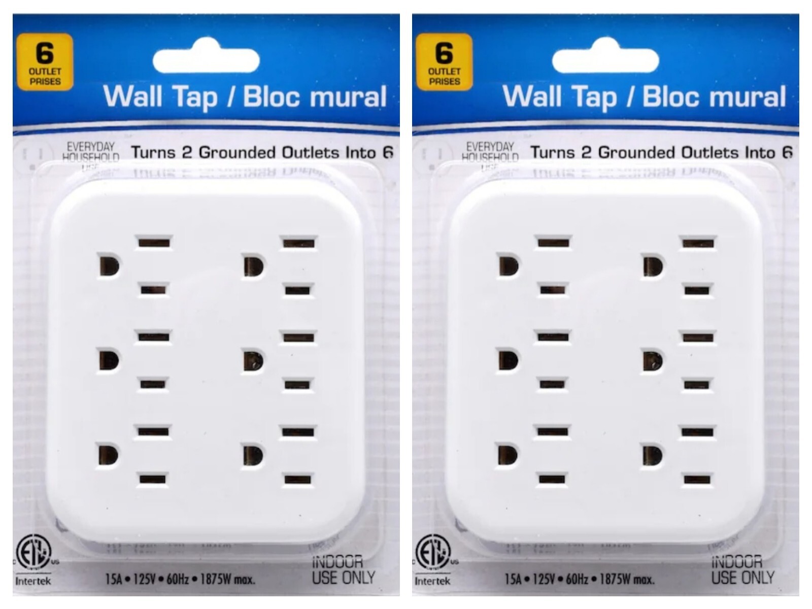 6 Outlet Wall Outlet Adapter Multi Plug Power Splitters Electrical Tap In 2 Pack gallery