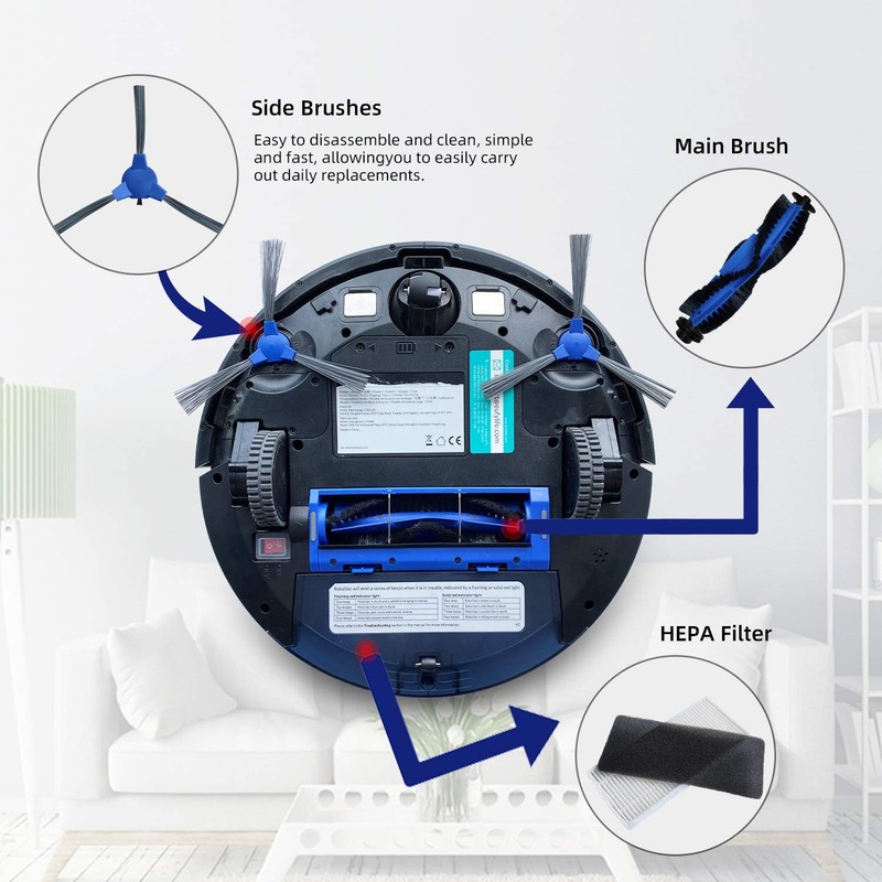 Spare Accessories Compatible with Eufy 11S, 25C, 30C Slim Robotic Vacuum Cleaner gallery