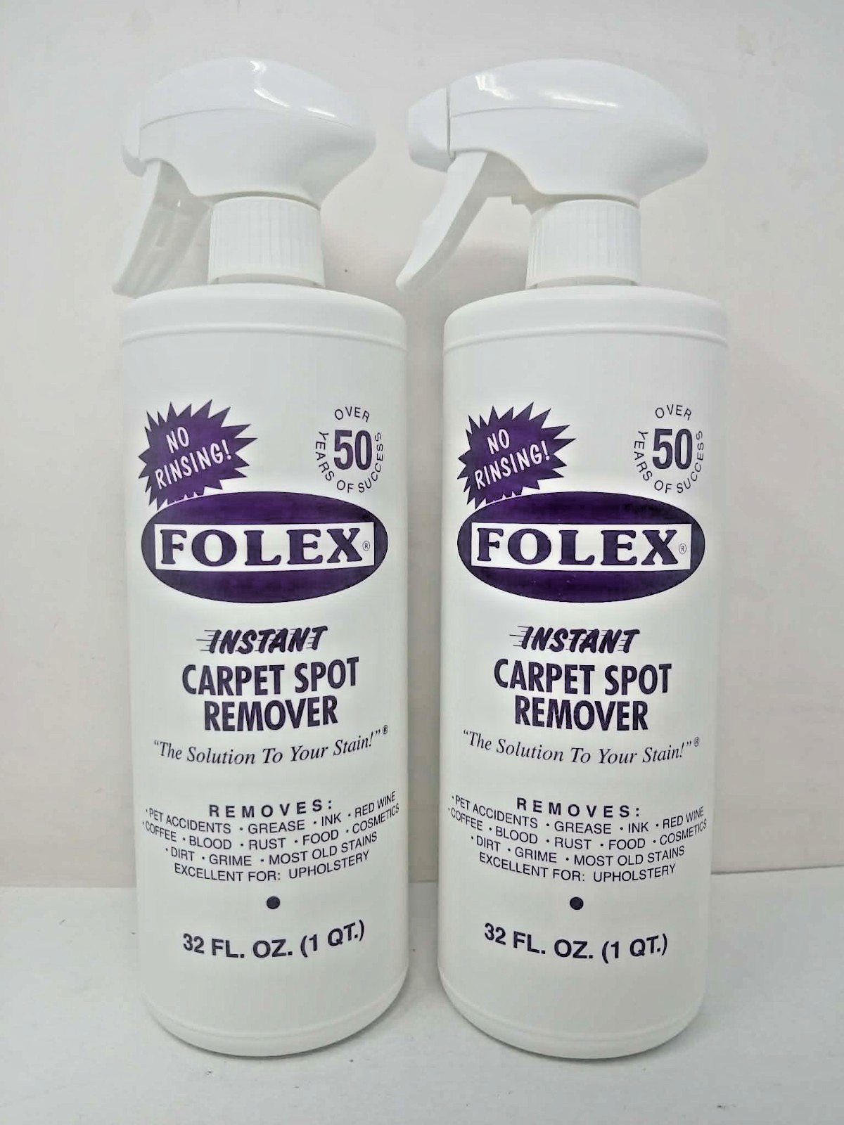 2 Pack - FOLEX Instant Carpet Spot Remover 32 oz For Grease Ink Wine Coffee Etc. gallery