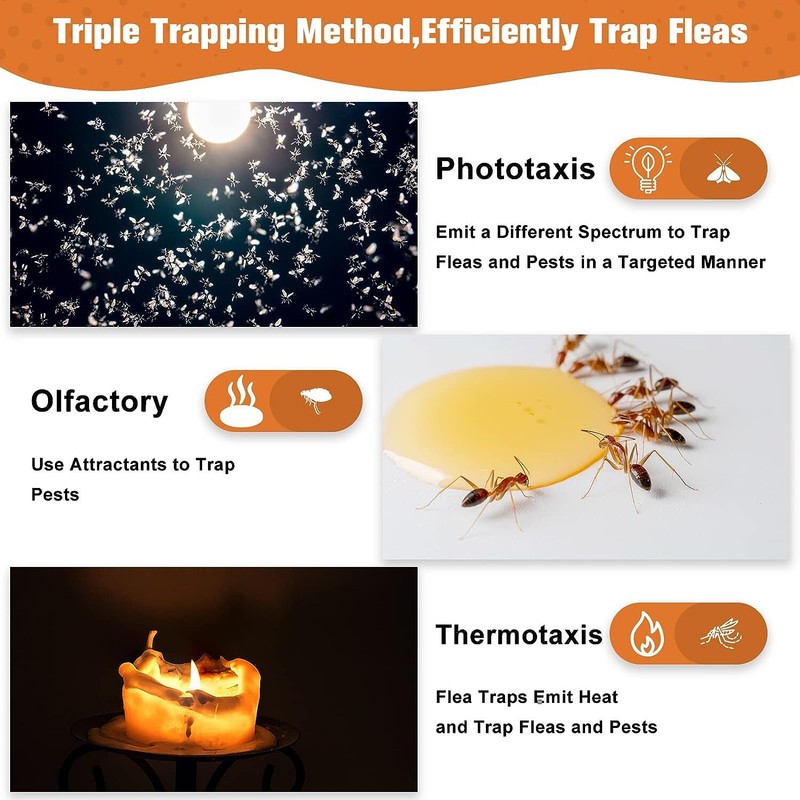 Electric Flea Bed Bug Trap Odorless Cleaner and Flea Killer Trap Pad 2 Packs gallery