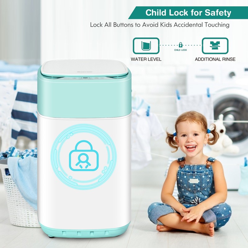 Costway 8lbs Portable Fully Automatic Washing Machine W/ Drain Pump gallery