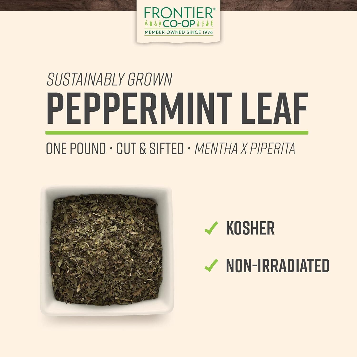 Frontier Co op Cut and Sifted Peppermint Leaf 16 Ounce Non Irradiated Mint Tea gallery