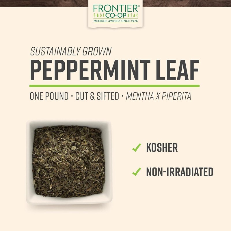 Frontier Co op Cut and Sifted Peppermint Leaf 16 Ounce Non Irradiated Mint Tea gallery