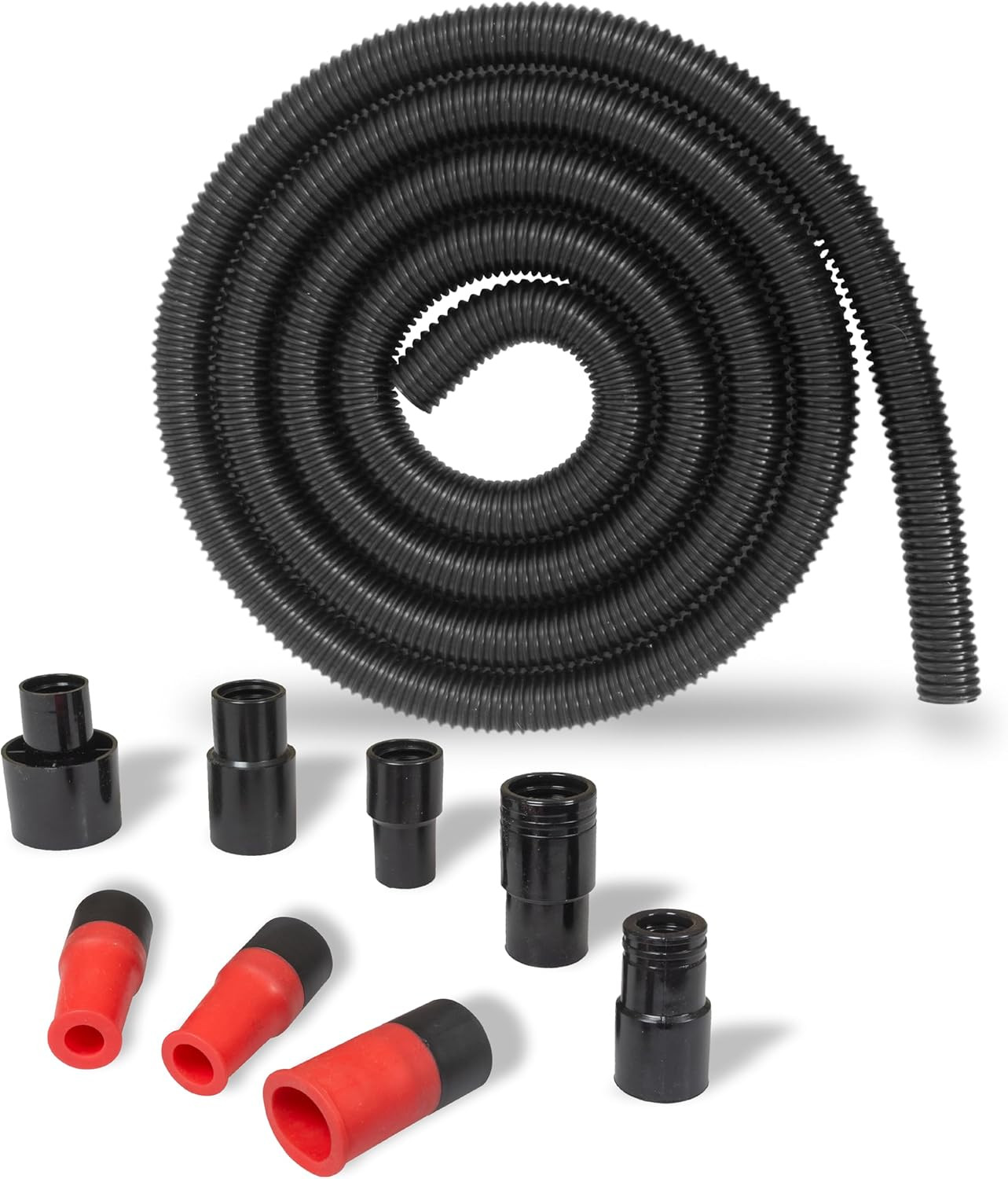 10 Foot Long Dust Collection Power Tool Hose Kit with 8 Attachments for Multiple gallery