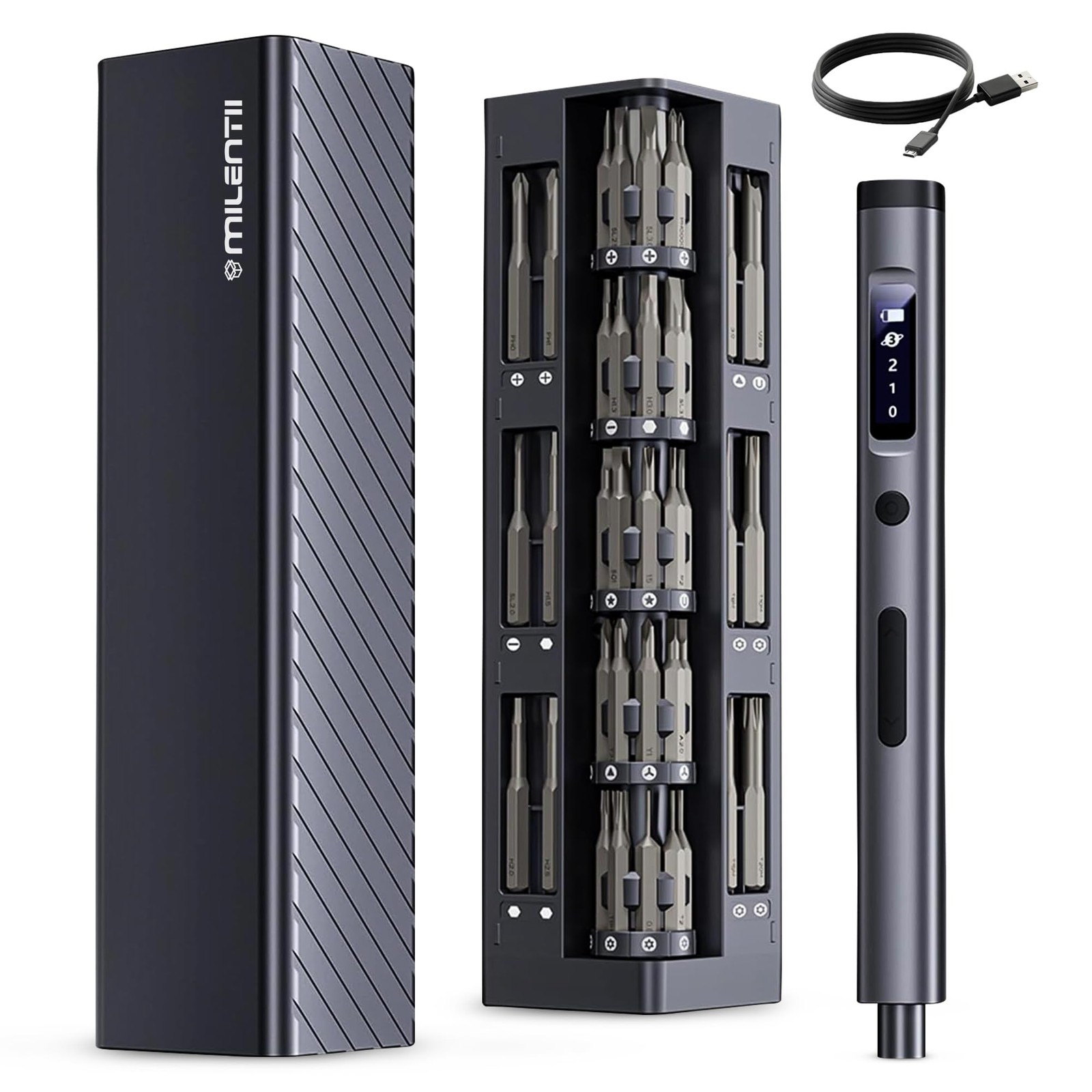57-in-1 Precision Electric Screwdriver Set, Mini Rechargeable Magnetic Screwd... gallery