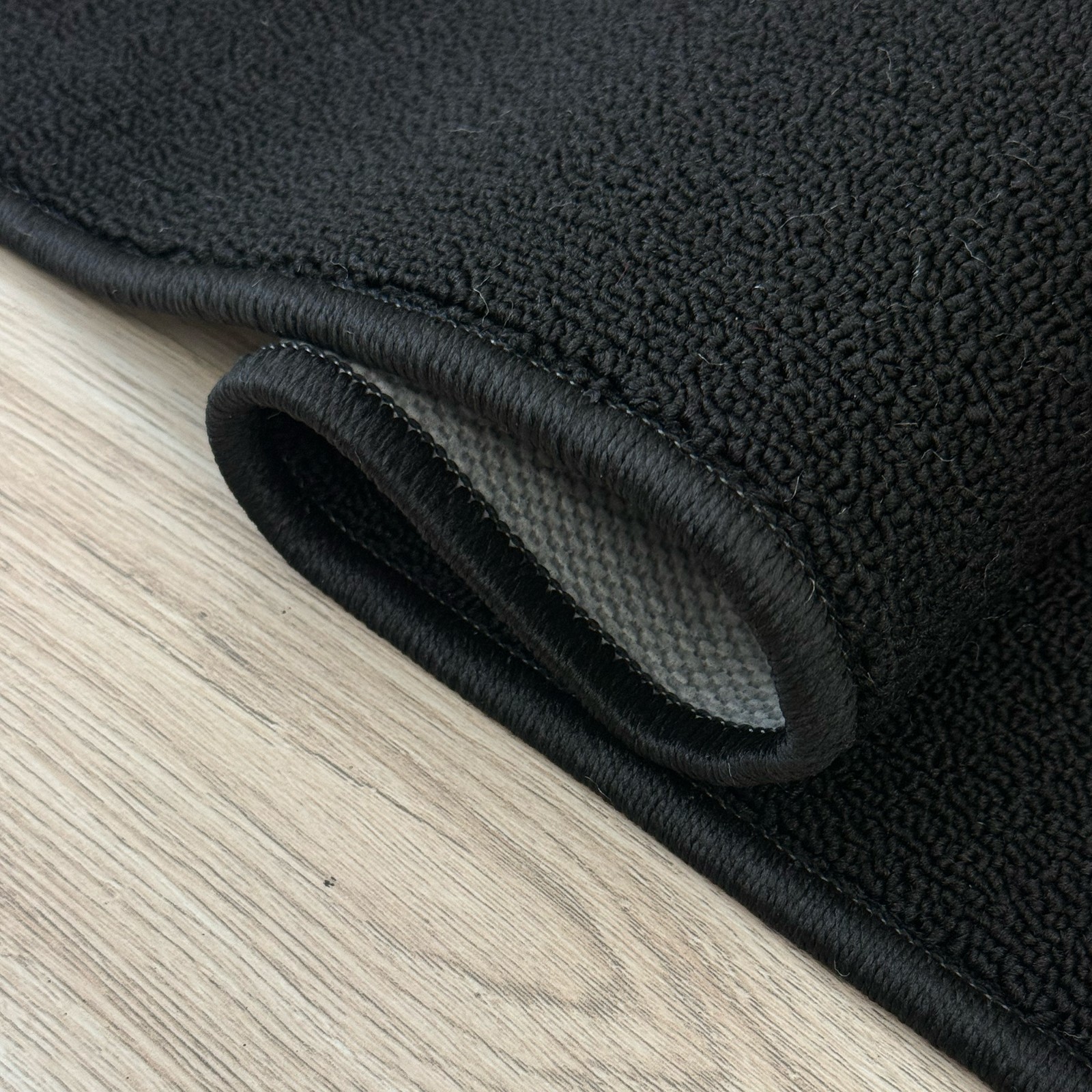 Custom Size Anti - Slip Machine Washable Low Profile Solid Black Runner Rug gallery