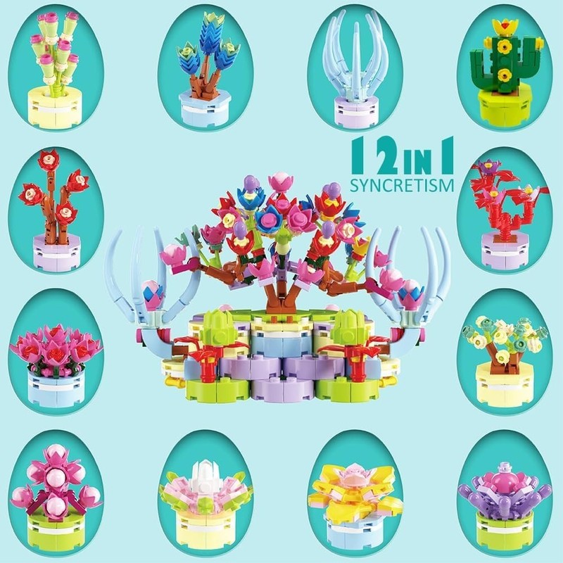 12Pcs PreFilled Easter Eggs with Plant Building Blocks, Surprise Eggs Succulents gallery