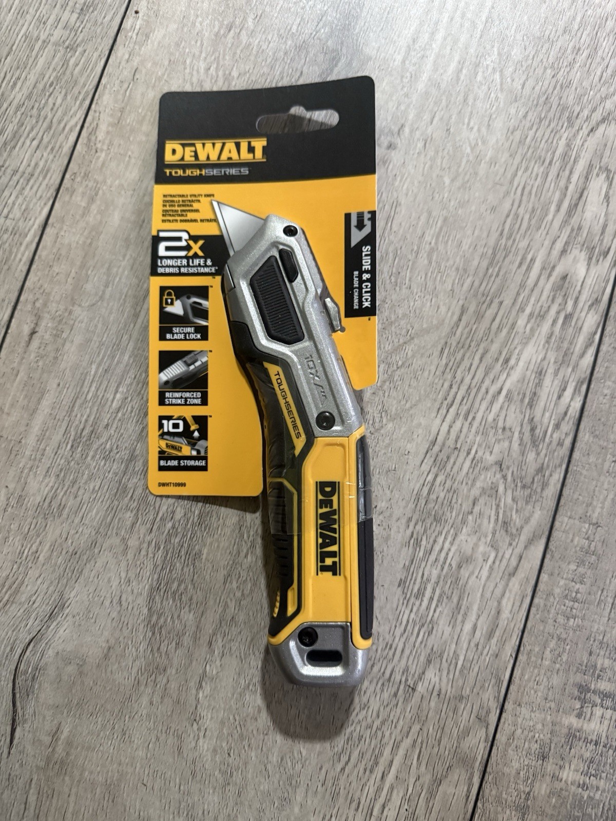 DeWalt Toughseries 2.40 in. Sliding Utility Knife Black/Yellow gallery
