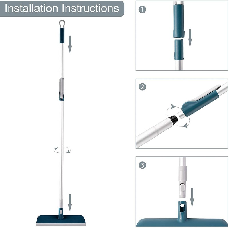 Floor Scrub Deck Brush Push Broom Stiff Bristle 37"-51" Handle gallery