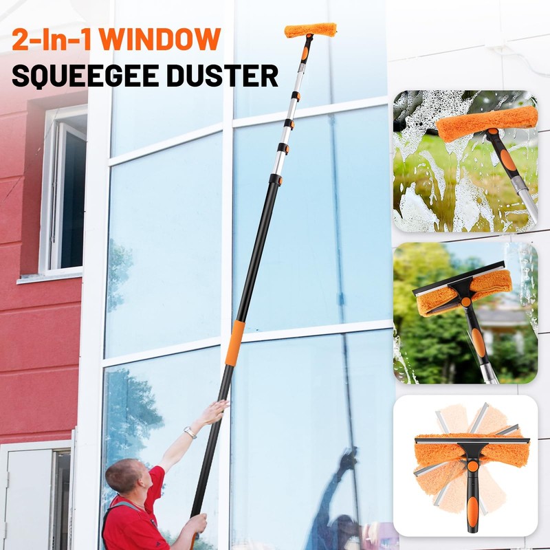 30ft High Reach Duster Kit with Extendable Pole (5-24ft),High Ceiling Duster ... gallery