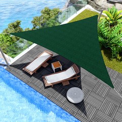 2-28ft Shade Sail Equilateral Triangle Pool Patio Sun Canopy Awning Cover Green