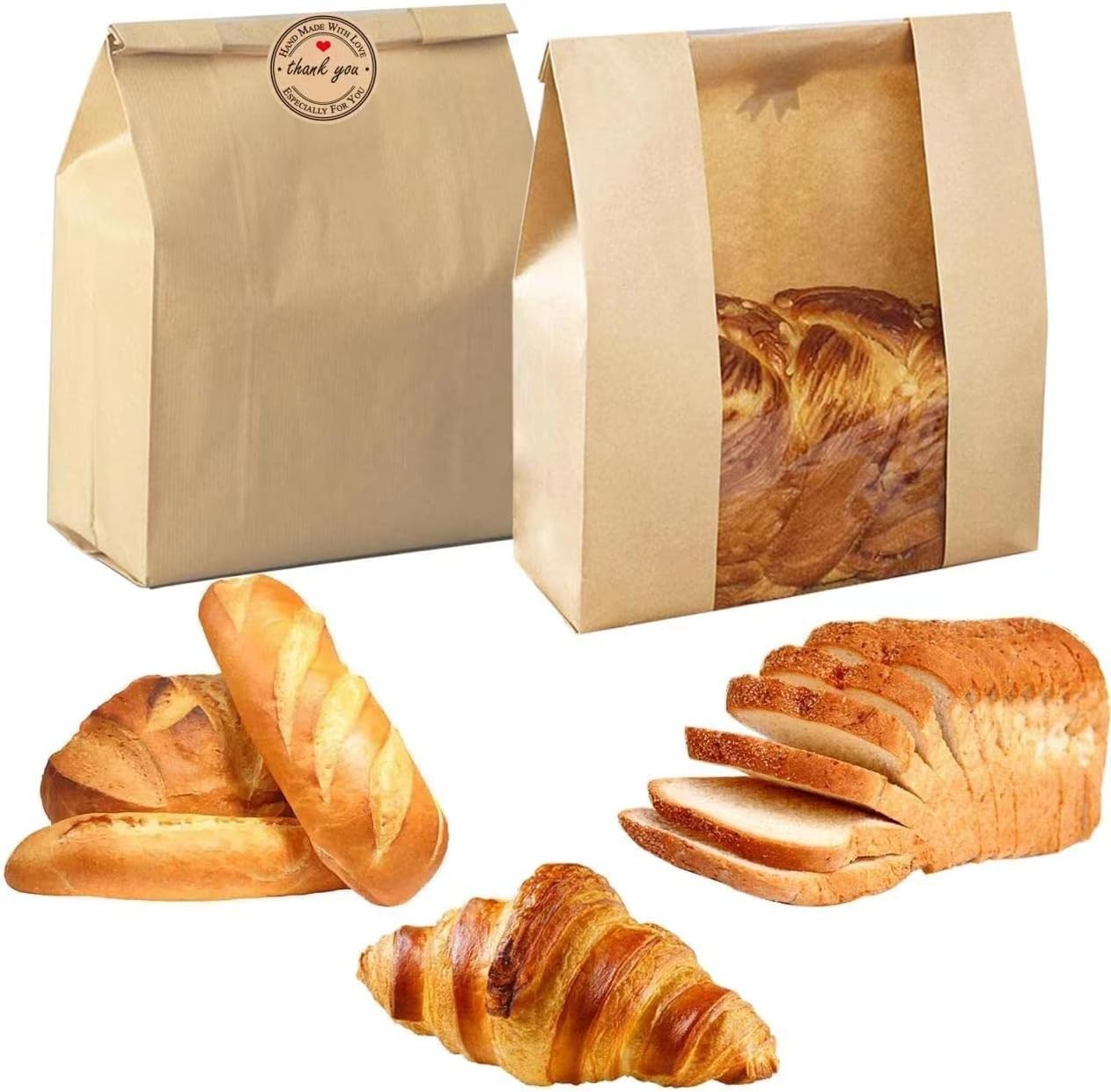 Bread Bags 100 Pcs for Homemade Bread Sourdough Loaf Bread Bags gallery