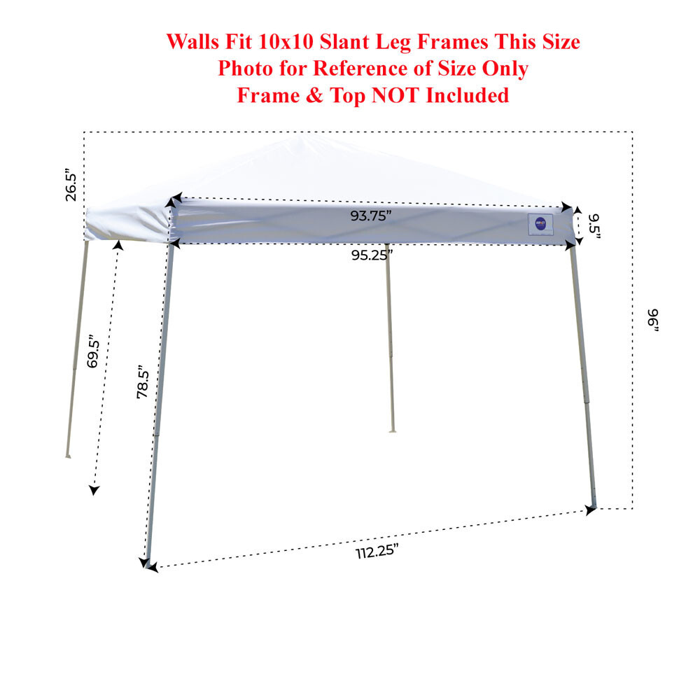 10x10 Pop Up Canopy Tent Slant Leg Mesh Screen Sidewalls Mosquito Net Walls gallery