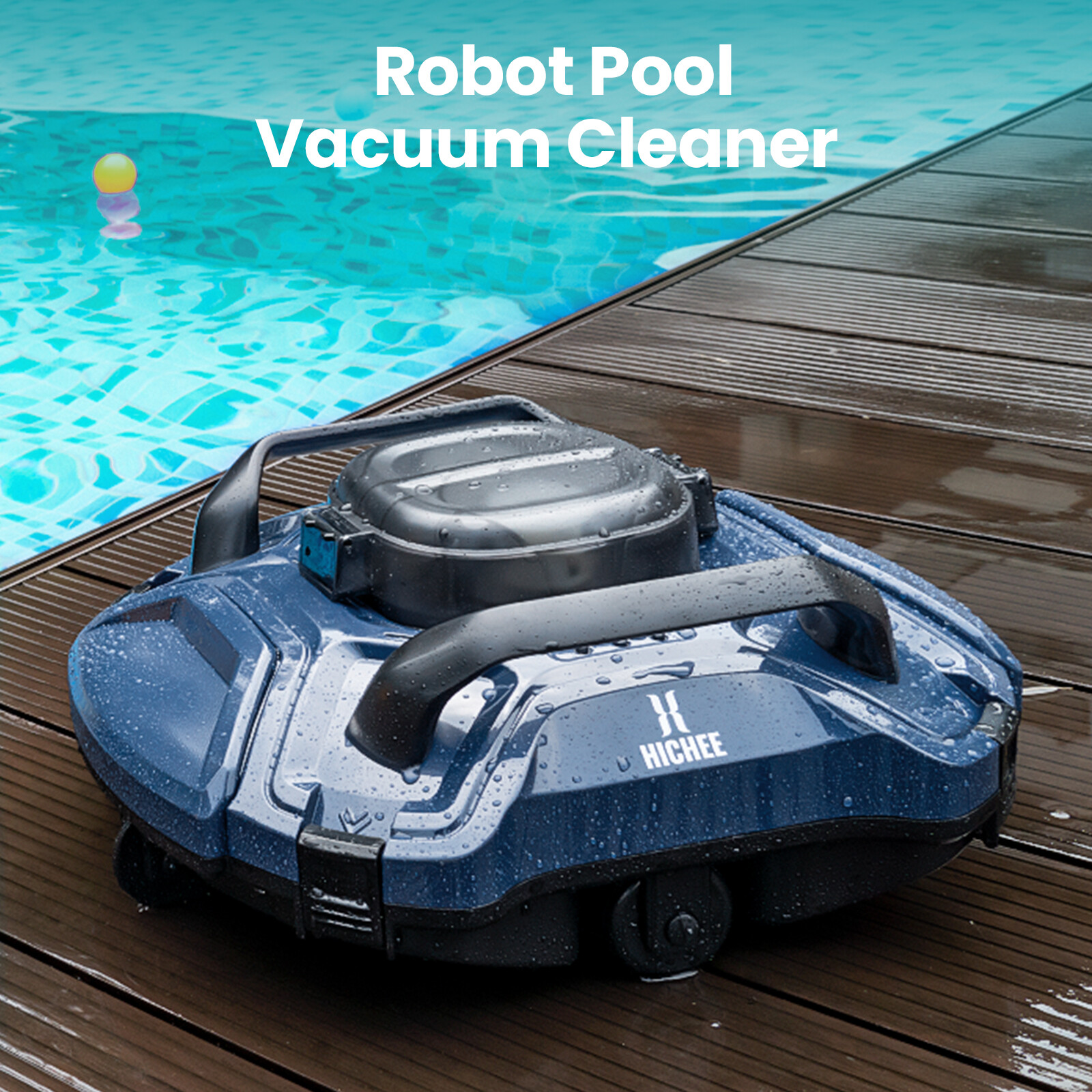 Cordless Robotic Pool Cleaner Pool Vacuum Self-Parking Dual-Motors LED Indicator gallery