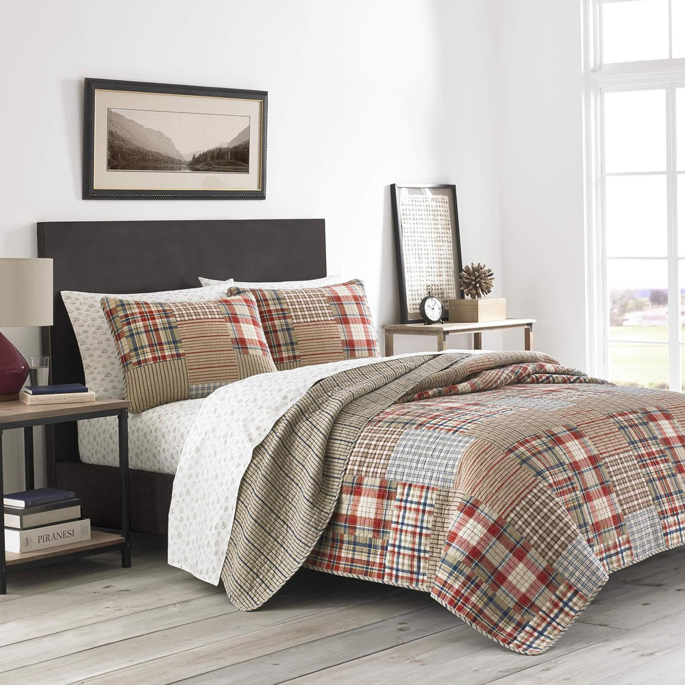 Eddie Bauer - King Quilt Set, Reversible Cotton Bedding with Matching Shams, Lux