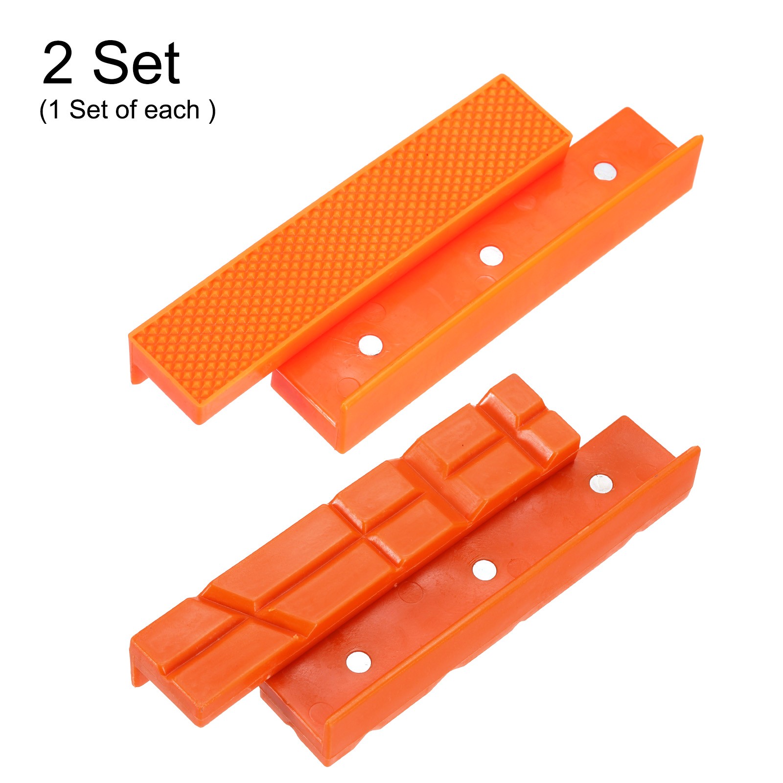 2 Set Magnetic Vise Jaws 5 Inch Magnet Plain Grooves & V-Grooves Jaw Pads Covers gallery