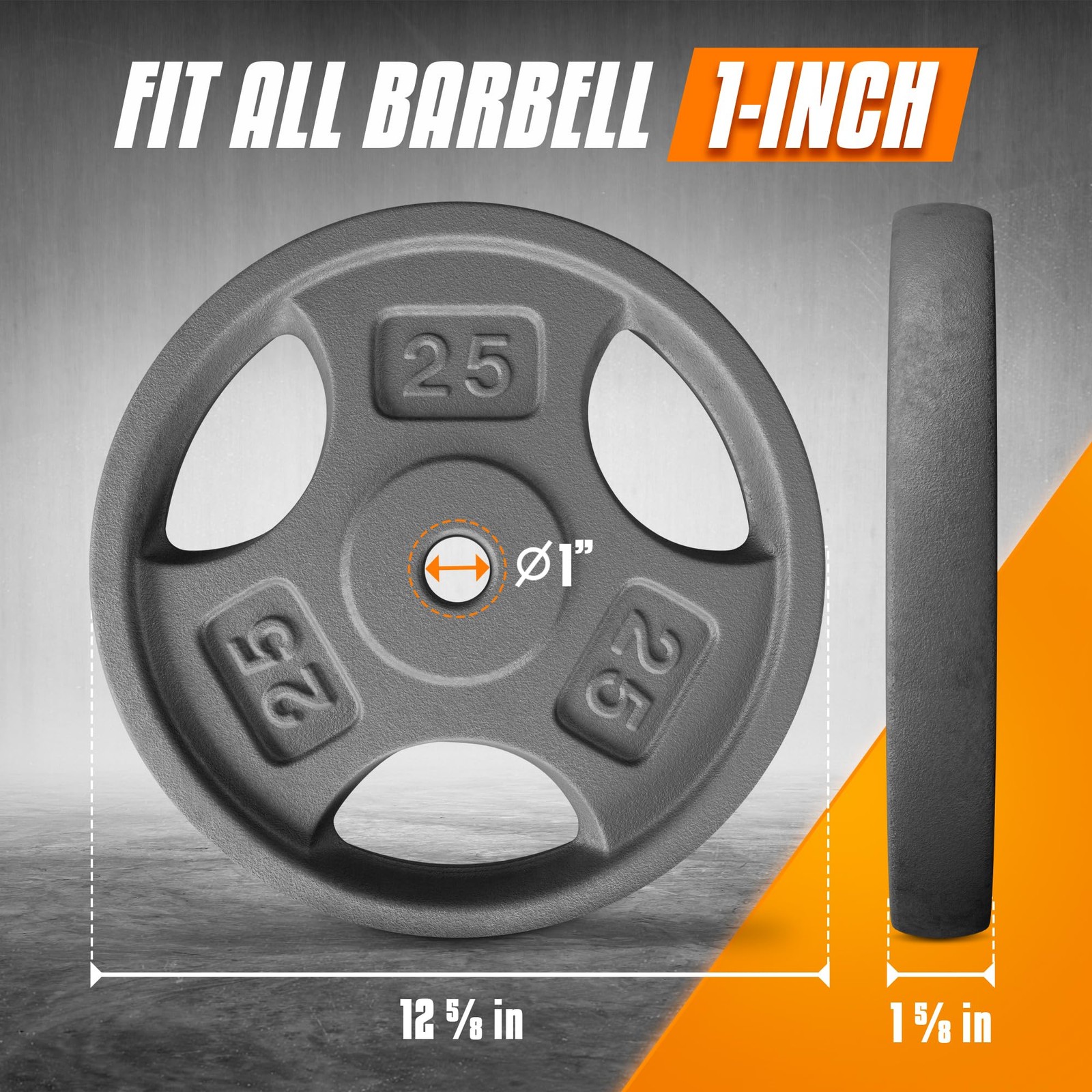 Yes4All 1 Inch Grip Cast Iron Weight Plates For Dumbbells Standard Weight gallery