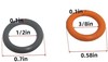 Pressure Washer O-Rings 50-Pack 1/4" & 3/8" Red/Grey for Quick Connect gallery