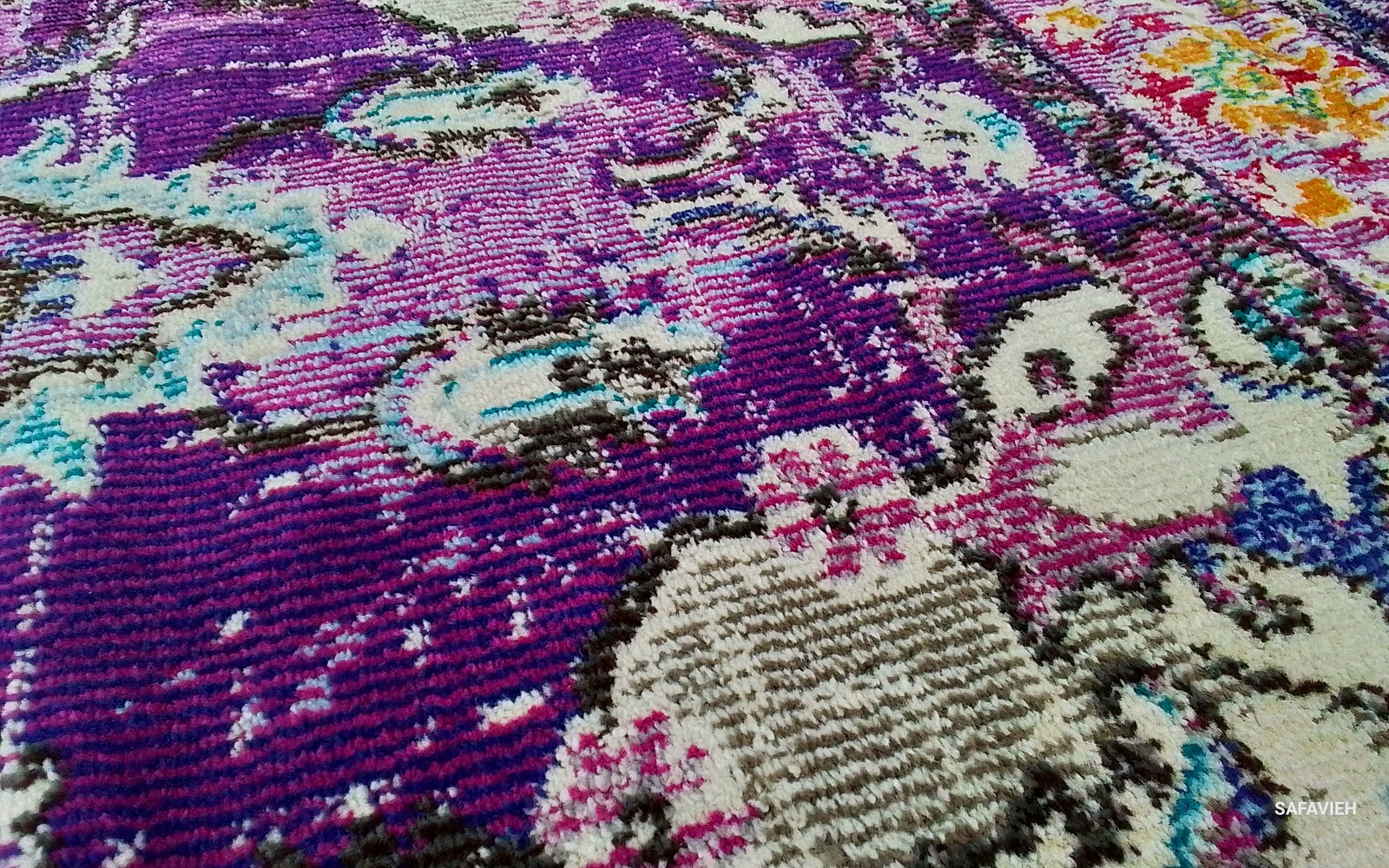 VIOLET / LTBLUE 5'-1" x 7'-7" Back Stain Rug, Reduced Price 1172800218 MNC243L-5 gallery