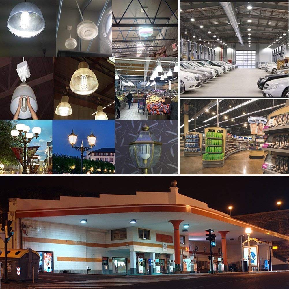 60W LED Corn Light Bulb for Indoor Large Area, E26 6000Lm 6500K Cool White,Supe gallery