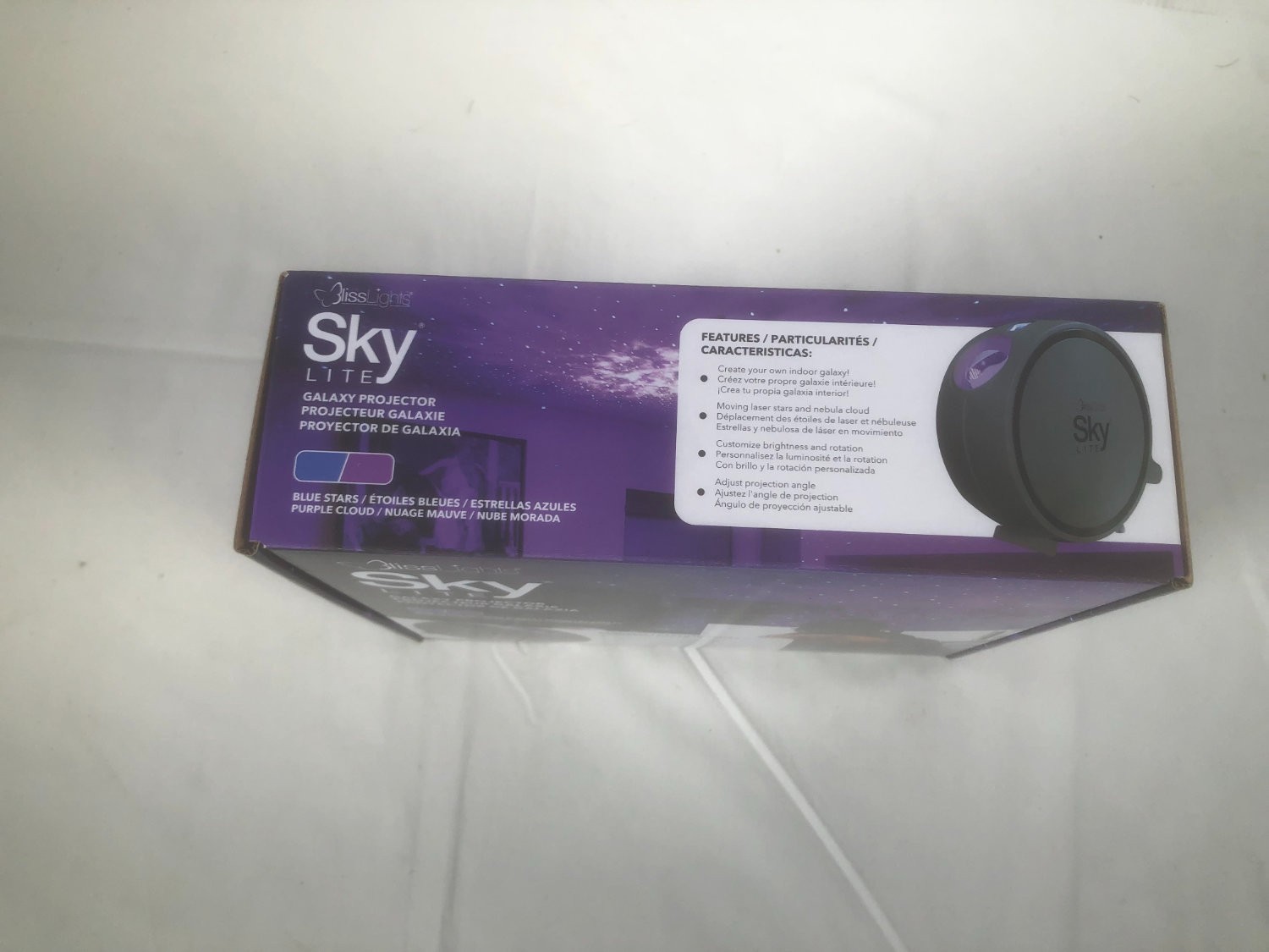 BlissLights Sky Lite Galaxy Projector w/ LED Blue Stars Purple Nebula Cloud NEW gallery