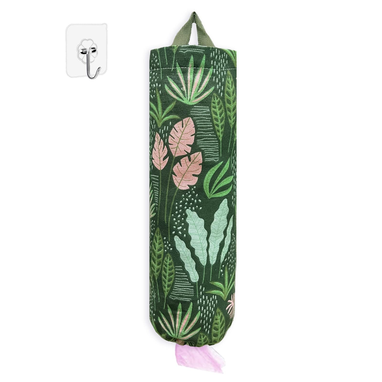 Plastic Bag Holder, Reusable Grocery Bag Organizer, Wall Mount, 1 Pack, Seaweed gallery