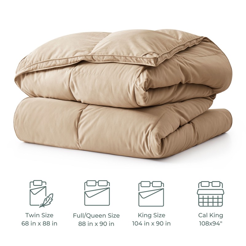 Oversized Down Feather Comforter Moisture-wicking Cozy , King or Queen Blanket gallery
