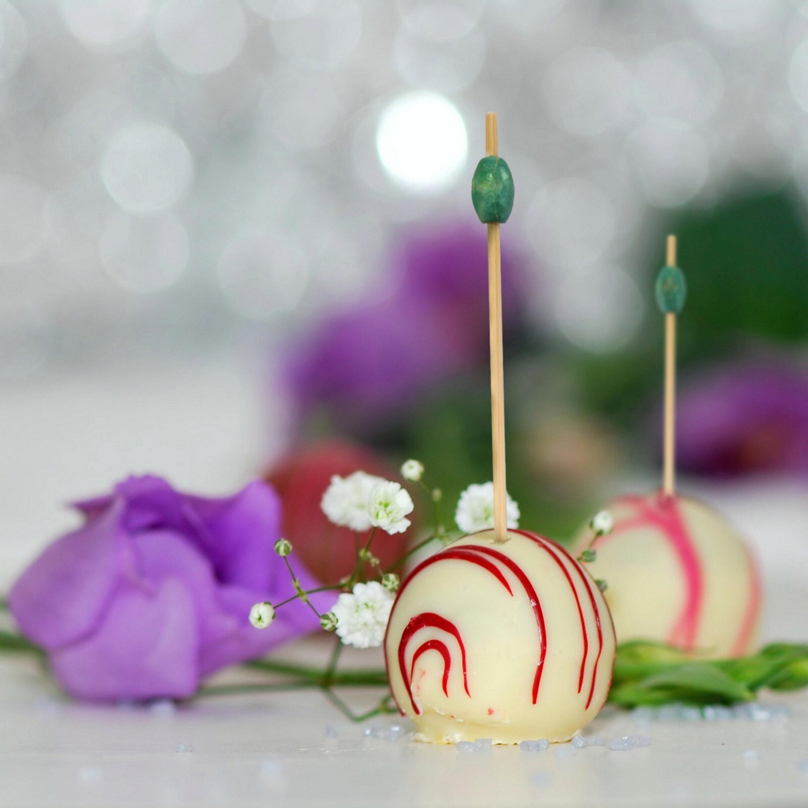 BambooMN - Green Bead Food Cocktail Appetizer Dessert Bamboo Skewers Picks gallery