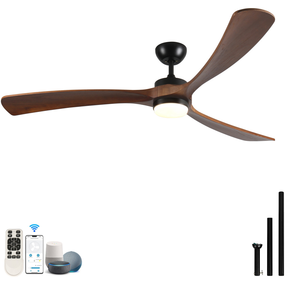 72" Ceiling Fan w/ Remote, Smart Voice Control, Lights, Reversible DC Motor gallery