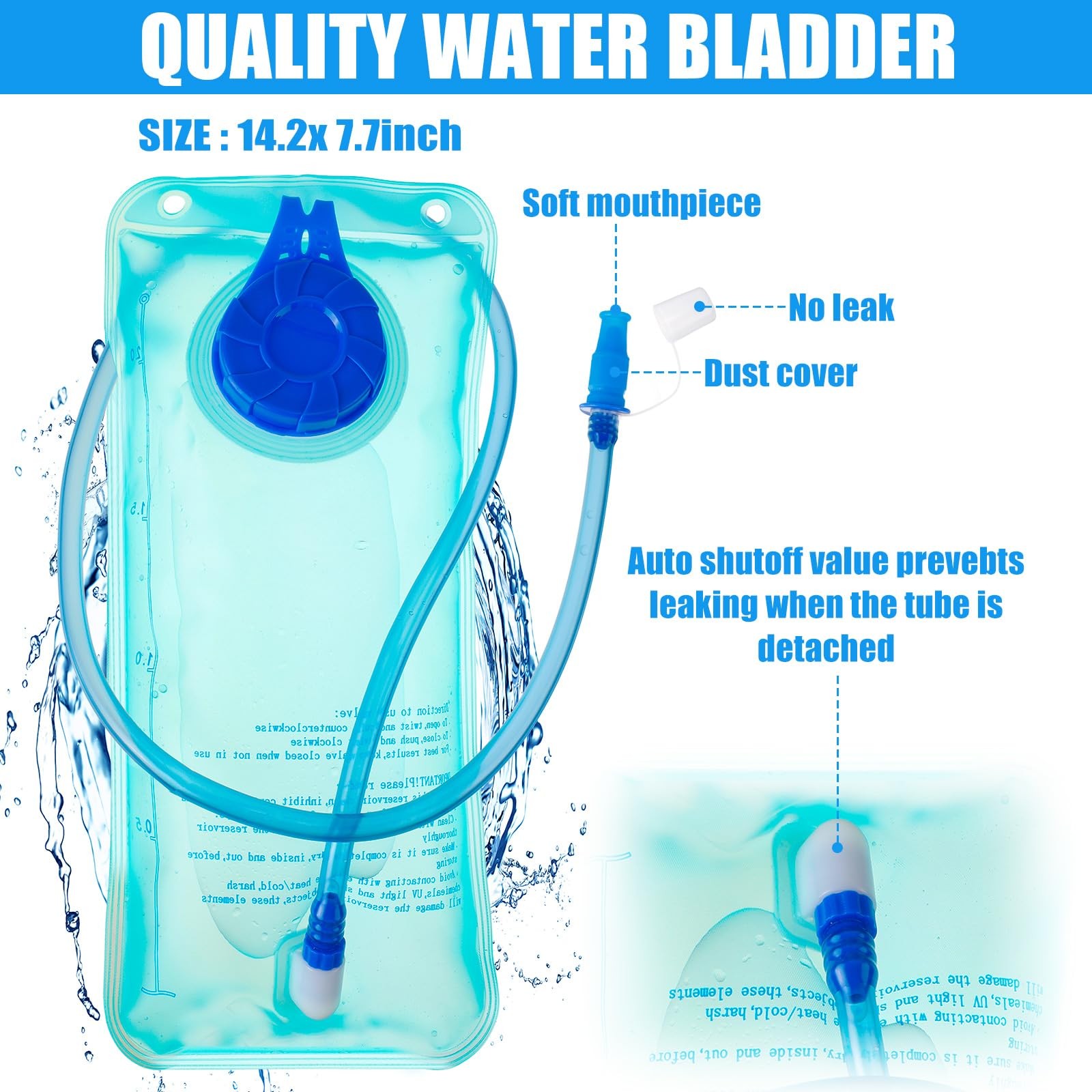 2 Pack Hydration Backpack Pack with 2 Pcs 2L Hydration Bladder Hiking Backpac... 4