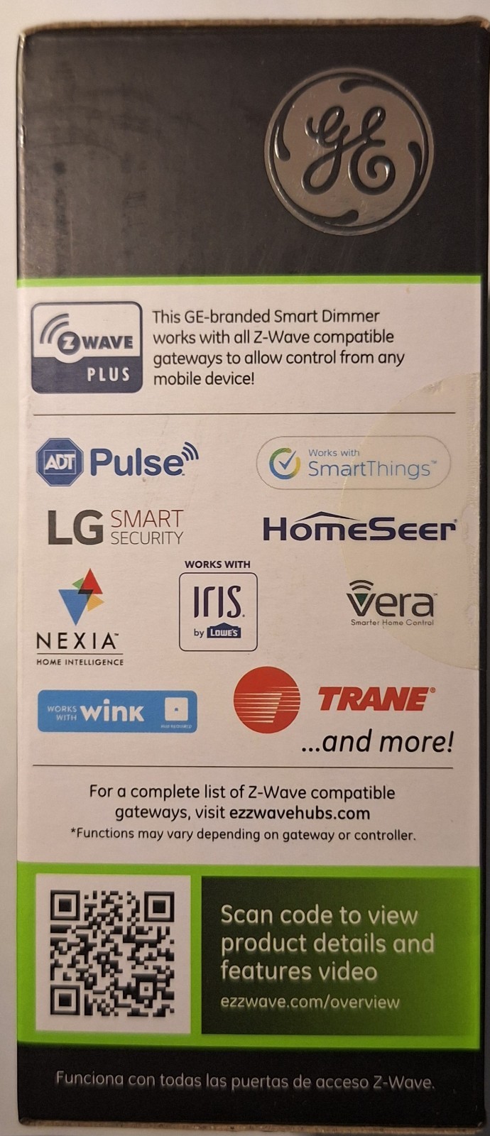 GE Z-Wave Plus In-Wall Smart Dimmer Switch App Control White ZW3004 gallery