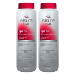 Leisure Time 22337A Spa 56 Chlorinating Granules for Spas, 2lbs (2 Pack)
