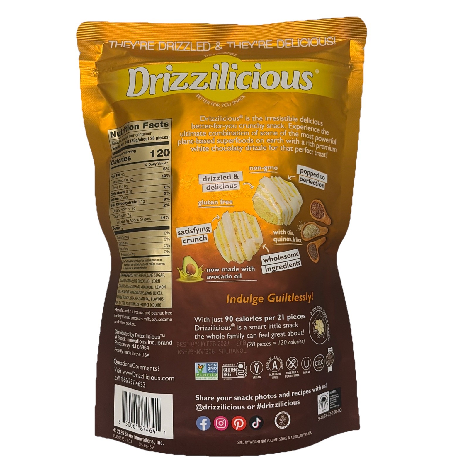 Drizzilicious Mini Flavored Rice Cakes Lemon - 4oz (Pack of 2) gallery