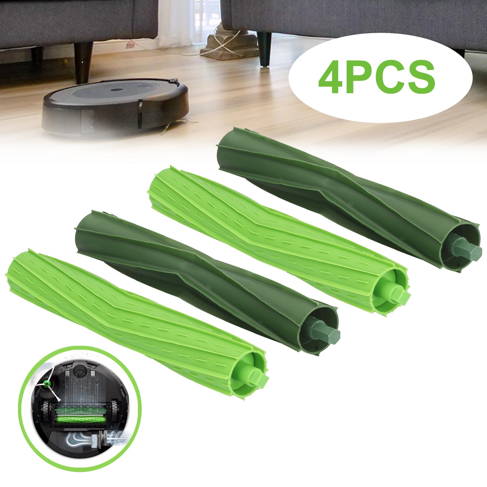 4PCS Replacement Roller Brushes For iRobot Roomba e5 e6 i7 i3+ i4 i6+ i7 i8 Plus gallery