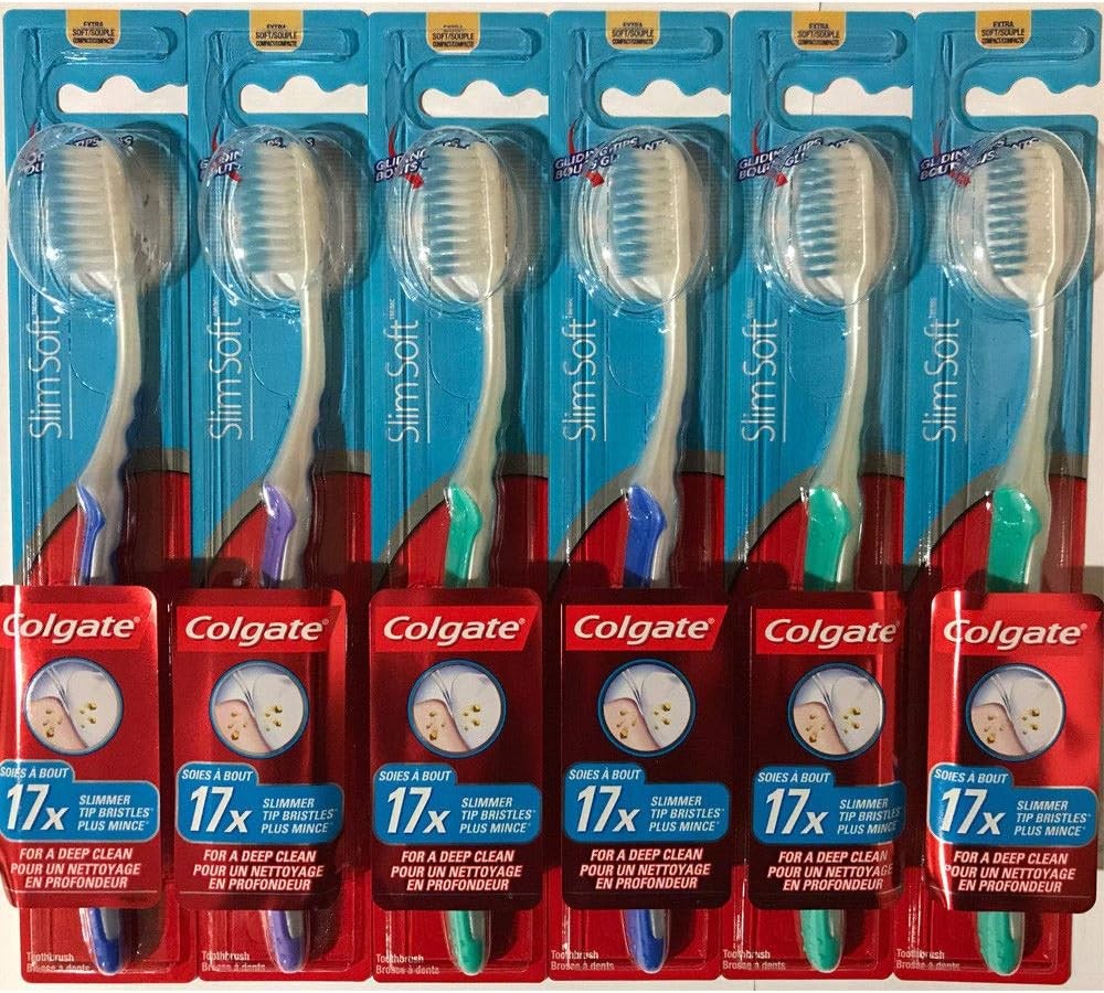 Slim Soft Gliding Tips Toothbrush, Extra Soft, Compact Head - Pack of 6 gallery