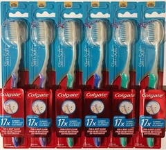 Slim Soft Gliding Tips Toothbrush, Extra Soft, Compact Head – Pack of 6