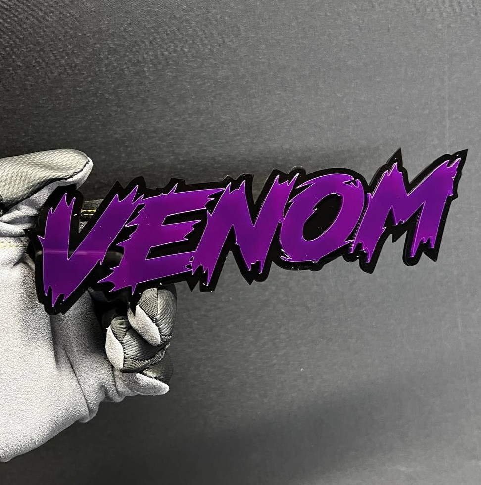 1x VENOMOUS Custom Text 3D Acrylic Car Emblem Badge Multicolor Fender Decal gallery