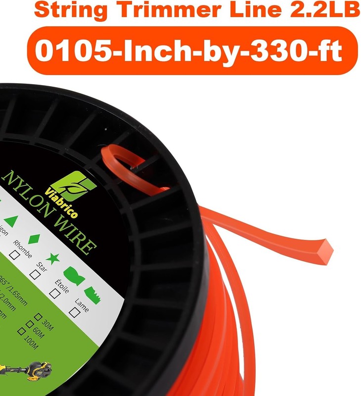 105 Trimmer Line Square Weed Wacker String .105-Inch-By-330-Ft, Weed Eater Strin gallery