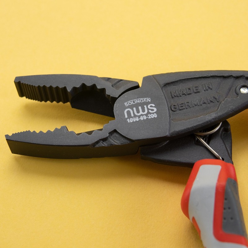 NWS 8" Ergonomic High Leverage Combination Pliers ErgoCombi - TitanFinish - Soft gallery