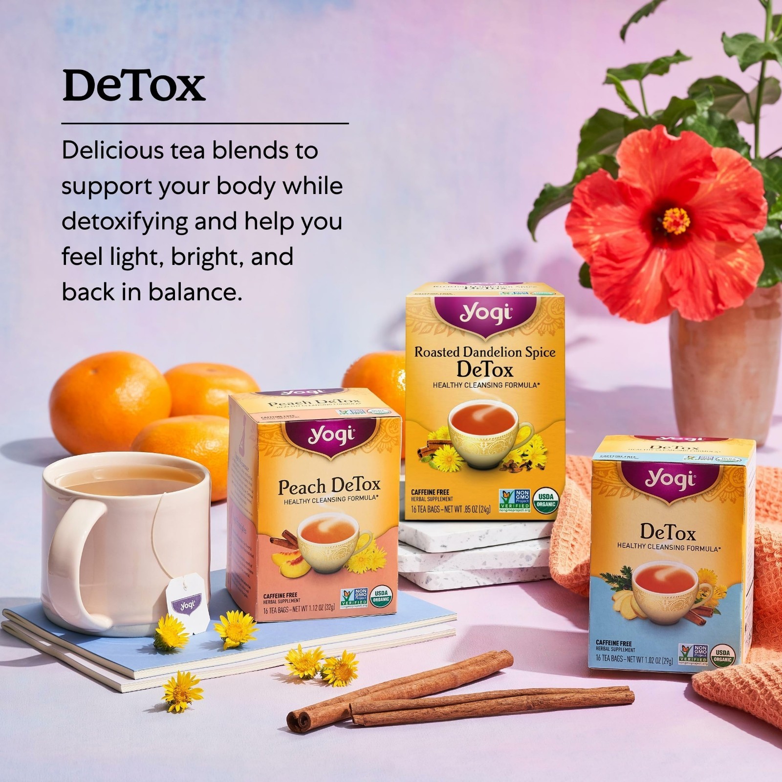 Organic Detox Tea - Roasted Dandelion Spice - 64 Bags - Herbal Blend with Cinnam gallery