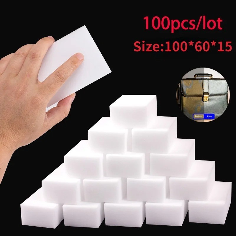 Lot 100pcs Magic Sponge Eraser Melamine Washing Thick Cleaning Foam Home Tool* gallery